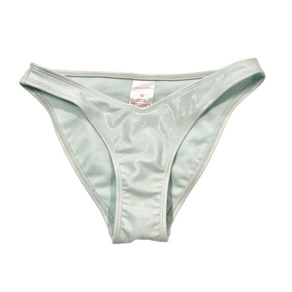 Xhilaration Other - Xhilaration V-Front Metallic Cheeky Light Aqua Swim Bikini Bottom XS